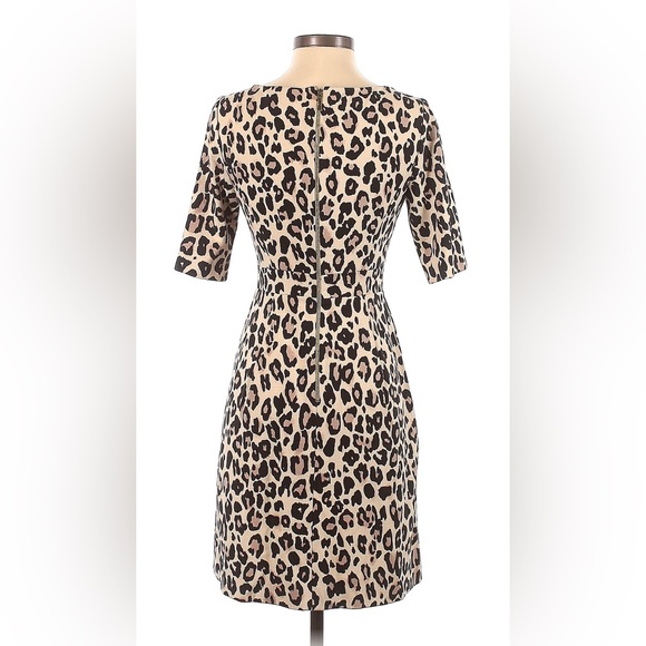 KATE SPADE Half Sleeve Leopard Print Sheath Dress Size 14 - Picture 2 of 5